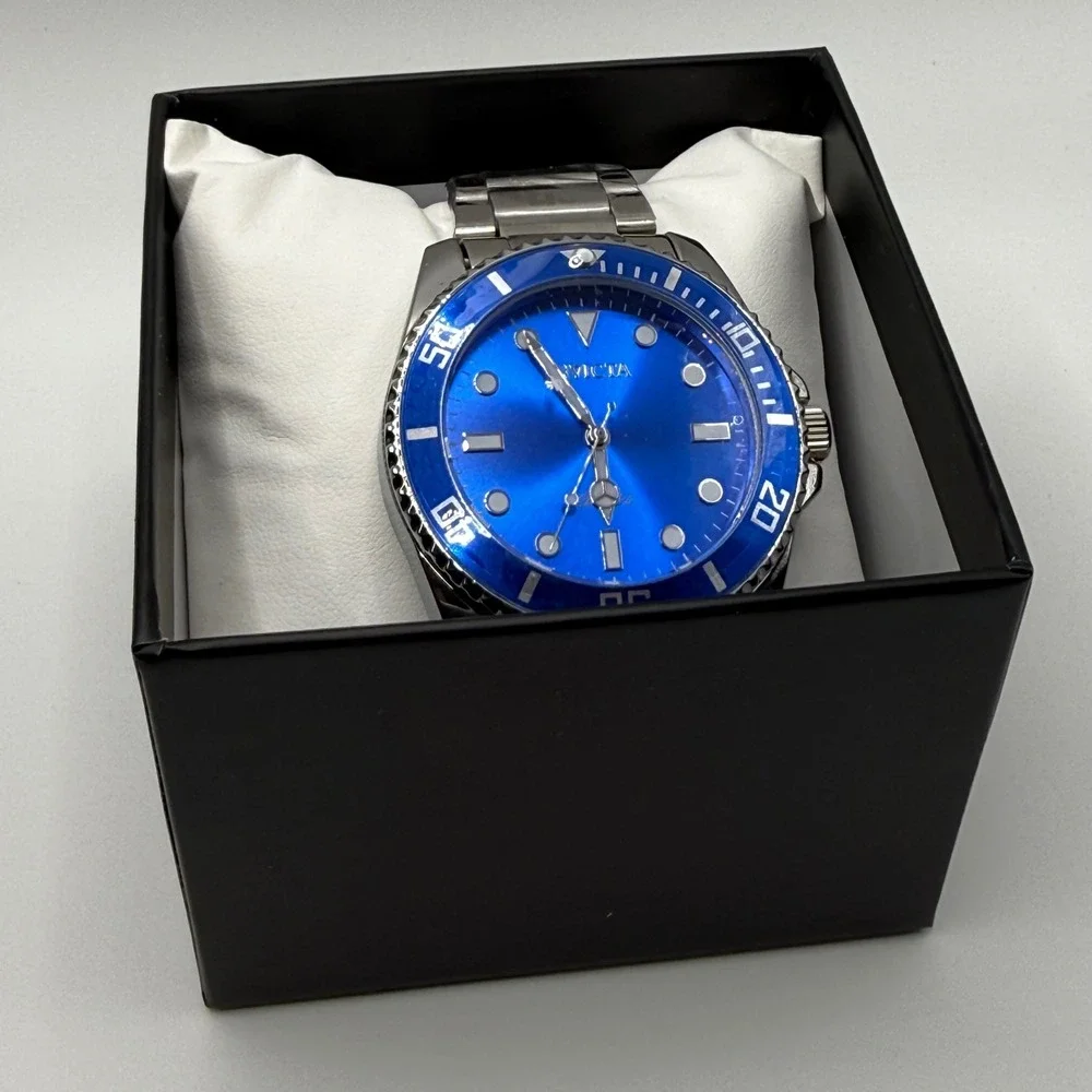 Invicta Pro Diver 69402 Mens Blue Dial Stainless Steel Quartz Watch New 42mm